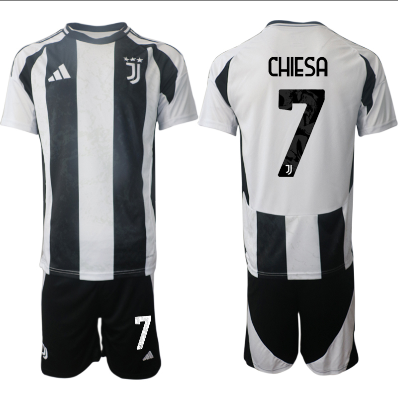 Men 2024-2025 Club Juventus home Black #7 Soccer Jersey->juventus jersey->Soccer Club Jersey